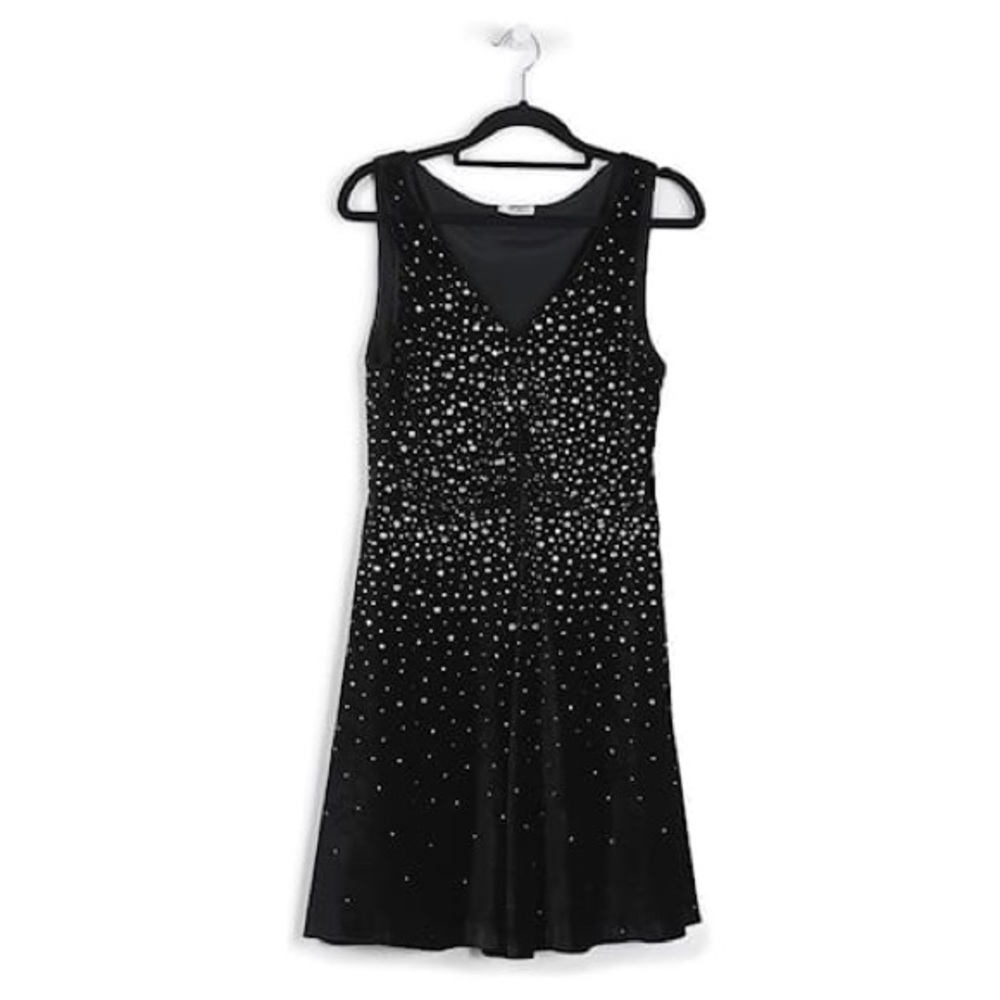 Miu Miu Velvet Crystal Embellished Black Dress 2018 Collection XS 2